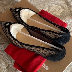 Christian Louboutin Neoflat Dentelle Resille black